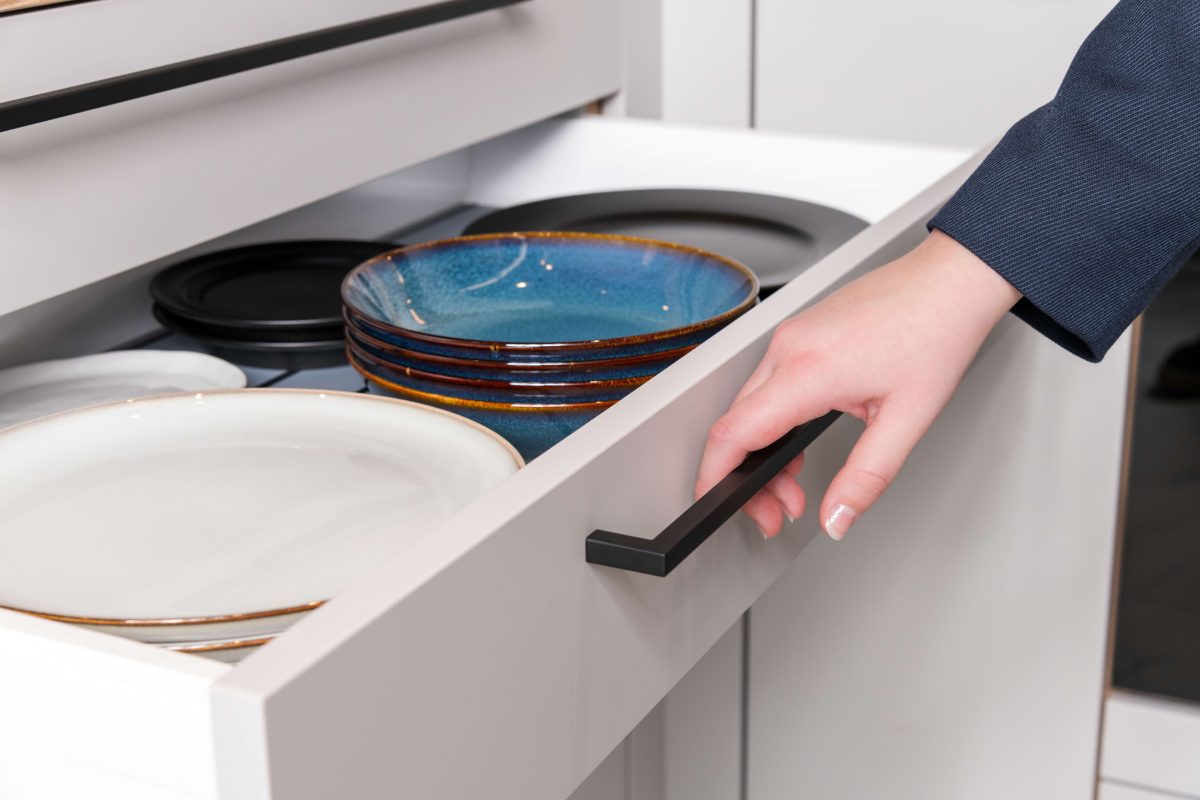 Küche Griff Griffdarstellung Detail Bestecklade